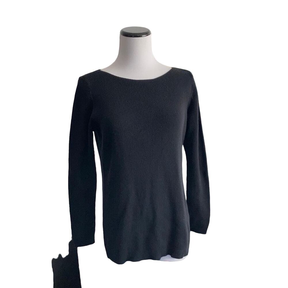 Gap Black Cotton Blend Pullover Sweater, Size S